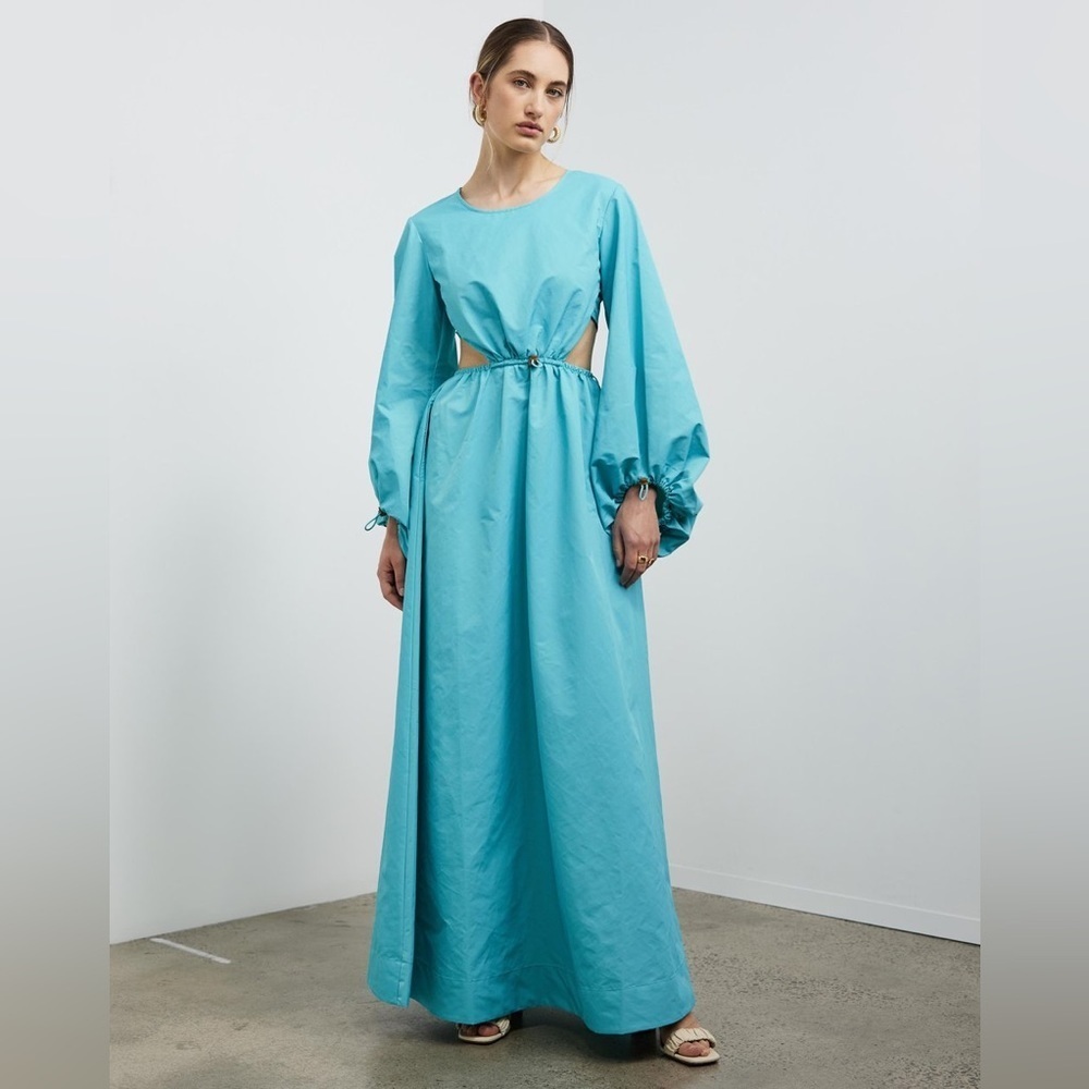 Staud Ivy Cut-Out Maxi Dress 👗 in Crystal Waters​​​ - Picture 10 of 13